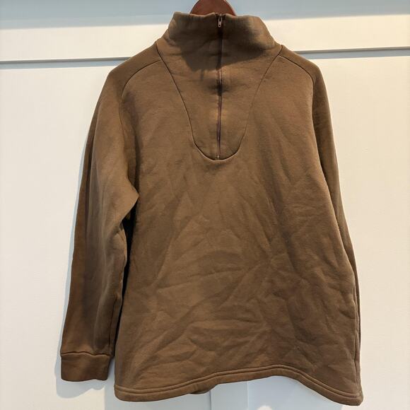 Vtg US Army Cold Weather Pullover Gen 1 Brown 1/4 Zip Turtleneck Undershirt 90s - Picture 1 of 10